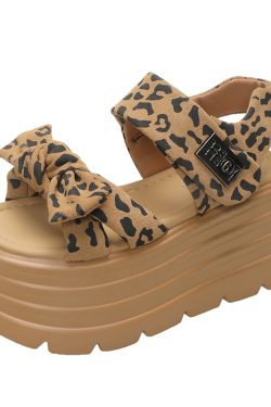 8cm Height-Increasing Velcro Platform Sandals for Women - 2025 Summer Fairy Style Thick-Soled Beach Roman Shoes