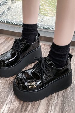 8cm Thick-Soled Retro Mary Jane Loafers for Women - Spring 2025 British Style Leather Shoes for Petite Fashion