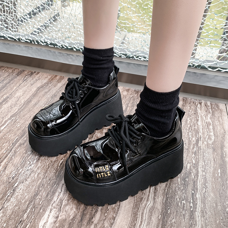 8cm Thick-Soled Retro Mary Jane Loafers for Women - Spring 2025 British Style Leather Shoes for Petite Fashion 8cm Thick-Soled Retro Mary Jane Loafers for Women - Spring 2025 British Style Leather Shoes for Petite Fashion