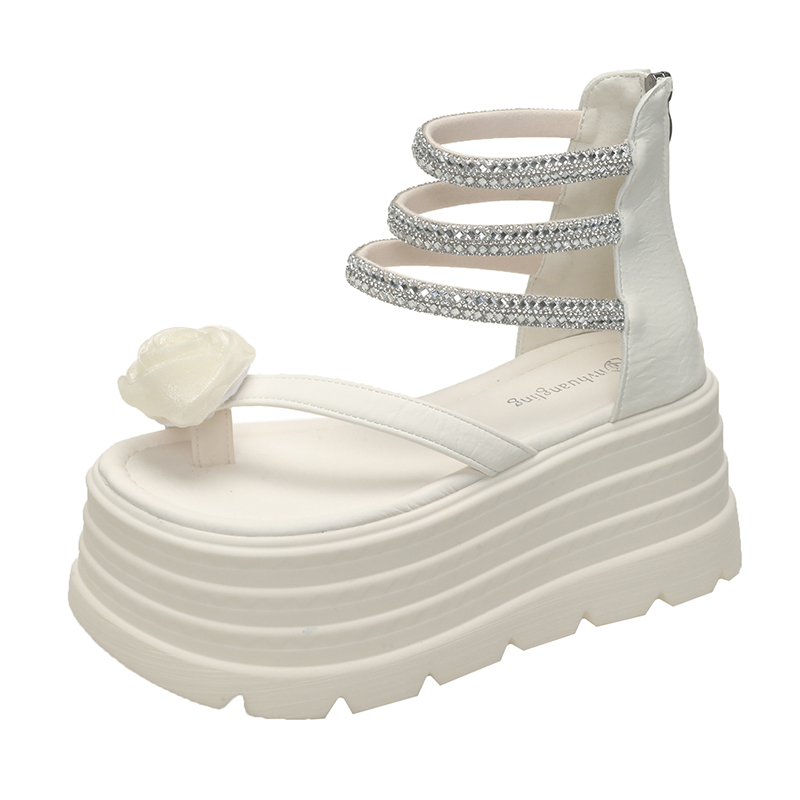 8cm Thick-Soled Roman Sandals for Women - 2025 Summer Style, Perfect with Skirts, Ideal for Petite Heights, Trendy Toe-Post Design 8cm Thick-Soled Roman Sandals for Women - 2025 Summer Style, Perfect with Skirts, Ideal for Petite Heights, Trendy Toe-Post Design