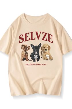 90s American Retro Cartoon Print Cotton Short Sleeve T-Shirt for Men and Women, Plus Size Loose Fit Couple's Top