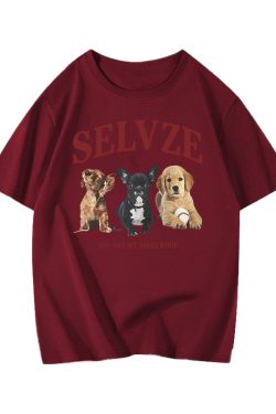 90s American Retro Cartoon Print Cotton Short Sleeve T-Shirt for Men and Women, Plus Size Loose Fit Couple's Top