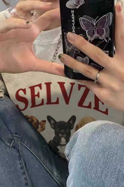 90s American Retro Cartoon Print Cotton Short Sleeve T-Shirt for Men and Women, Plus Size Loose Fit Couple's Top