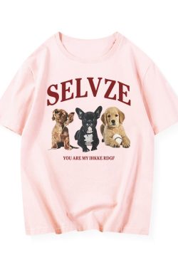 90s American Retro Cartoon Print Cotton Short Sleeve T-Shirt for Men and Women, Plus Size Loose Fit Couple's Top