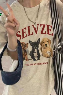 90s American Retro Cartoon Print Cotton Short Sleeve T-Shirt for Men and Women, Plus Size Loose Fit Couple's Top