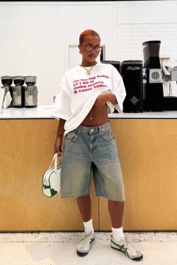 90s American Retro Clean Fit Letter Slogan White Short Sleeve T-Shirt for Women - Oversized Summer Style