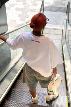 90s American Retro Clean Fit Letter Slogan White Short Sleeve T-Shirt for Women - Oversized Summer Style