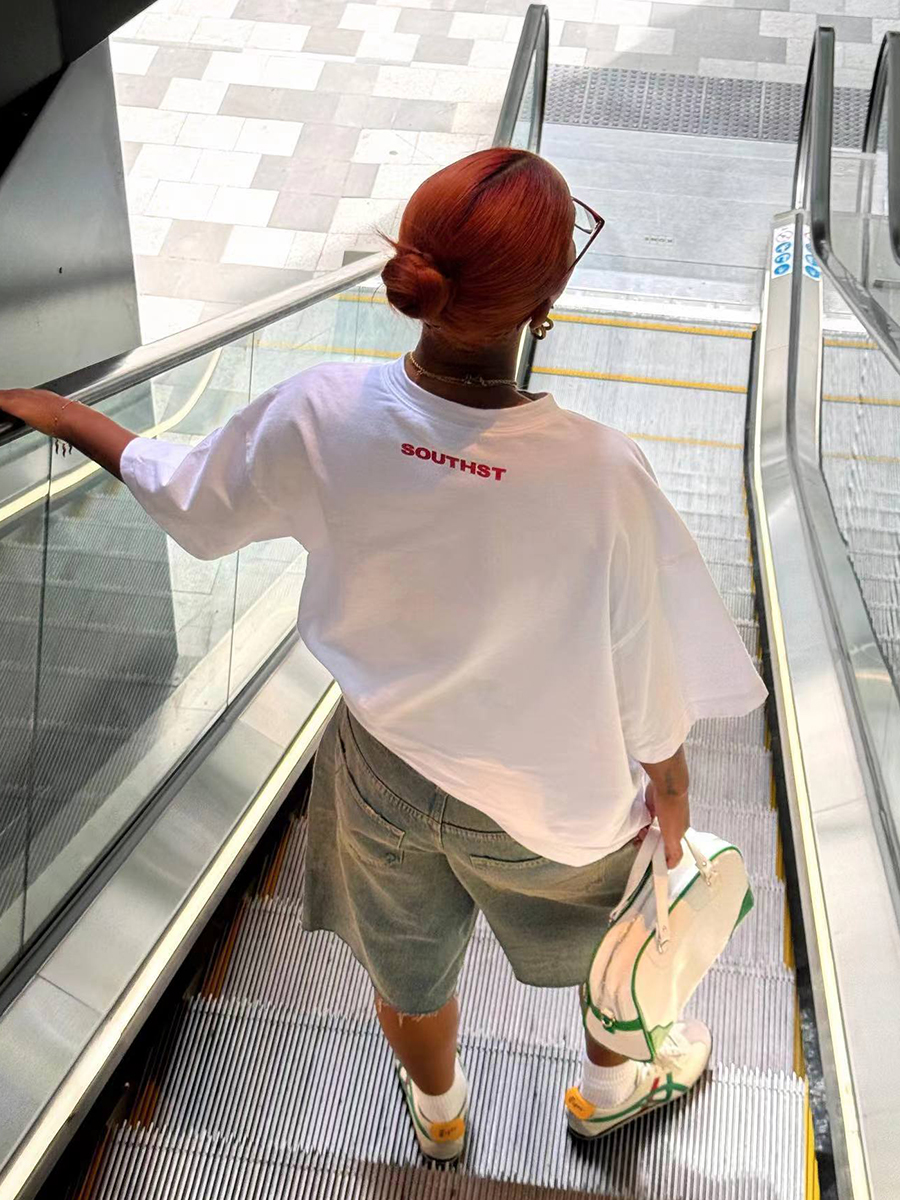 90s American Retro Clean Fit Letter Slogan White Short Sleeve T-Shirt for Women - Oversized Summer Style 90s American Retro Clean Fit Letter Slogan White Short Sleeve T-Shirt for Women - Oversized Summer Style