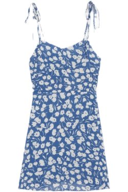 90s Retro Slim Fit Floral Wrap Dress with Waist Tie - Vacation Short Dress for Women