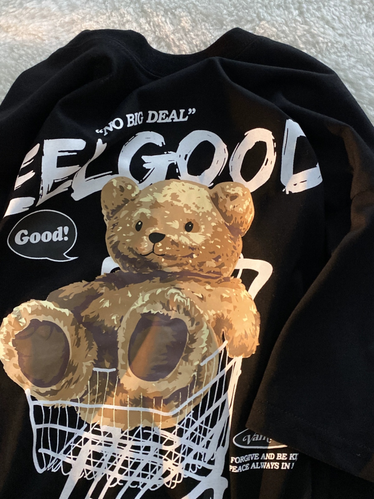 American Retro Bear Graphic Short Sleeve T-Shirt for Men and Women, Plus Size Loose-Fitting Couples Top, Trendy Streetwear American Retro Bear Graphic Short Sleeve T-Shirt for Men and Women, Plus Size Loose-Fitting Couples Top, Trendy Streetwear