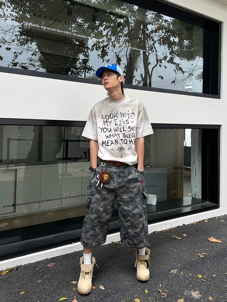 American Retro Camouflage Cargo Shorts for Men & Women - Loose-Fitting, Casual Wide-Leg Summer Shorts American Retro Camouflage Cargo Shorts for Men & Women - Loose-Fitting, Casual Wide-Leg Summer Shorts