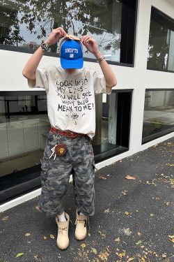 American Retro Camouflage Cargo Shorts for Men & Women - Loose-Fitting, Casual Wide-Leg Summer Shorts