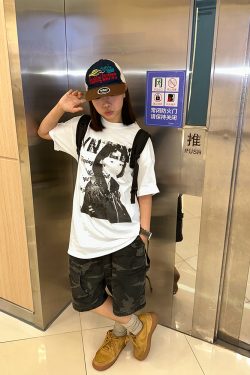 American Retro Camouflage Multi-Pocket Shorts for Men and Women - Loose Fit High Street Straight-Leg Five-Point Workwear