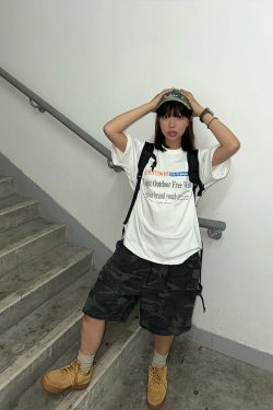 American Retro Camouflage Multi-Pocket Shorts for Men and Women - Loose Fit High Street Straight-Leg Five-Point Workwear