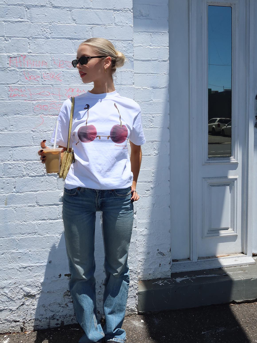 American Retro Cherry Fruit 3D Printed Short Sleeve T-Shirt for Women, Trendy Loose Fit Y2K Style Top American Retro Cherry Fruit 3D Printed Short Sleeve T-Shirt for Women, Trendy Loose Fit Y2K Style Top