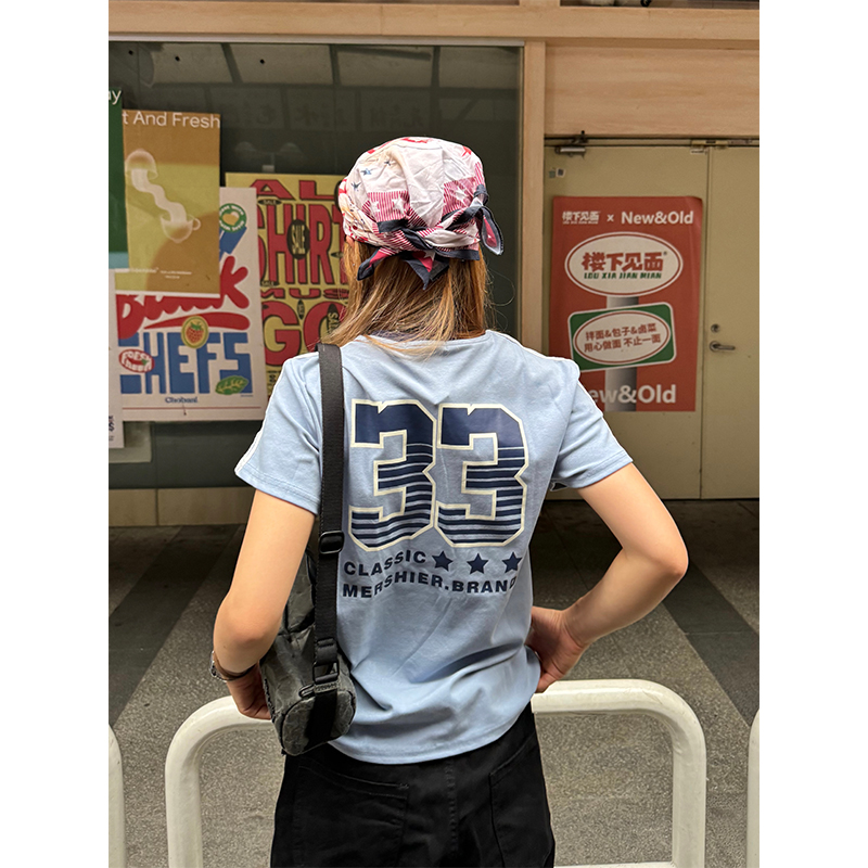 American Retro Color-Blocking Striped Short Sleeve T-Shirt with Small Collar for Women - Trendy Summer Streetwear American Retro Color-Blocking Striped Short Sleeve T-Shirt with Small Collar for Women - Trendy Summer Streetwear