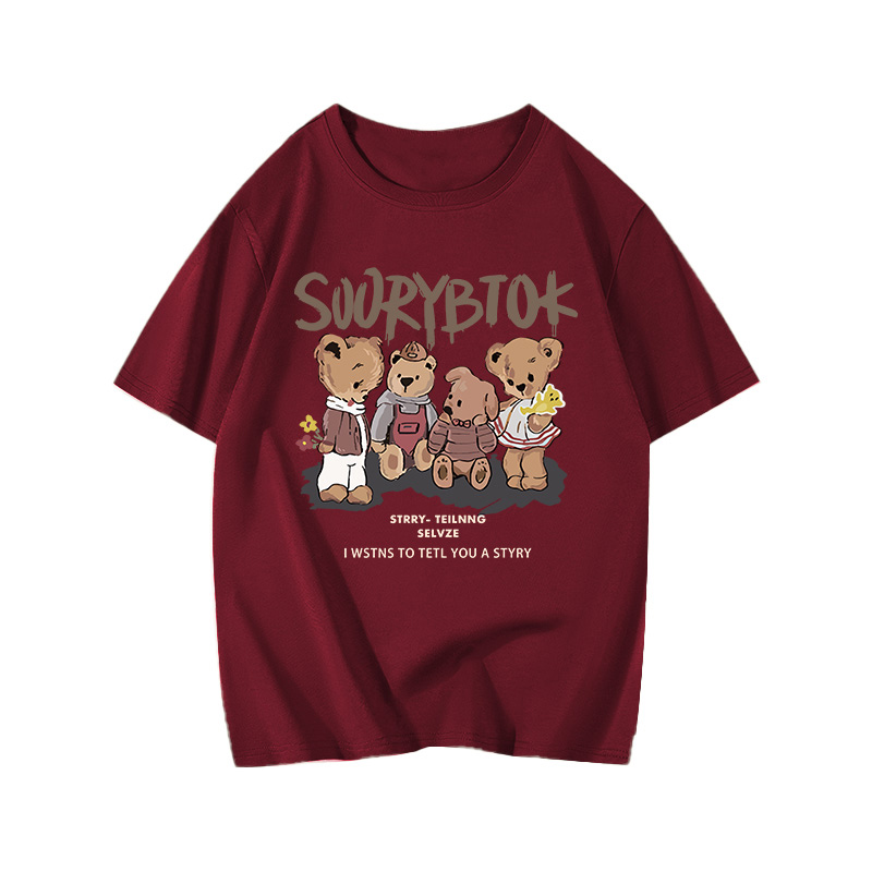 American Retro Cotton Short-Sleeve T-Shirt for Men and Women, Plus Size Loose Summer Couple Outfit, Trendy 90s Style Top American Retro Cotton Short-Sleeve T-Shirt for Men and Women, Plus Size Loose Summer Couple Outfit, Trendy 90s Style Top