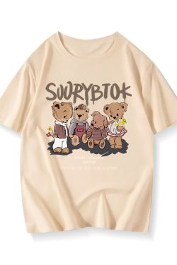 American Retro Cotton Short-Sleeve T-Shirt for Men and Women, Plus Size Loose Summer Couple Outfit, Trendy 90s Style Top