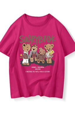 American Retro Cotton Short-Sleeve T-Shirt for Men and Women, Plus Size Loose Summer Couple Outfit, Trendy 90s Style Top