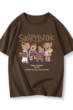 American Retro Cotton Short-Sleeve T-Shirt for Men and Women, Plus Size Loose Summer Couple Outfit, Trendy 90s Style Top