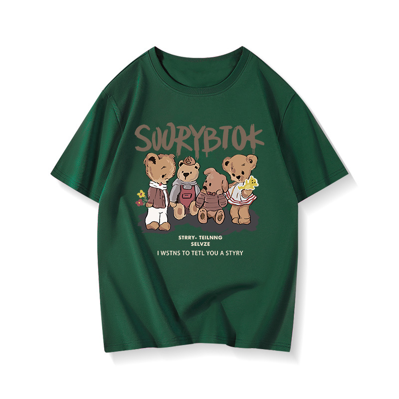 American Retro Cotton Short-Sleeve T-Shirt for Men and Women, Plus Size Loose Summer Couple Outfit, Trendy 90s Style Top American Retro Cotton Short-Sleeve T-Shirt for Men and Women, Plus Size Loose Summer Couple Outfit, Trendy 90s Style Top