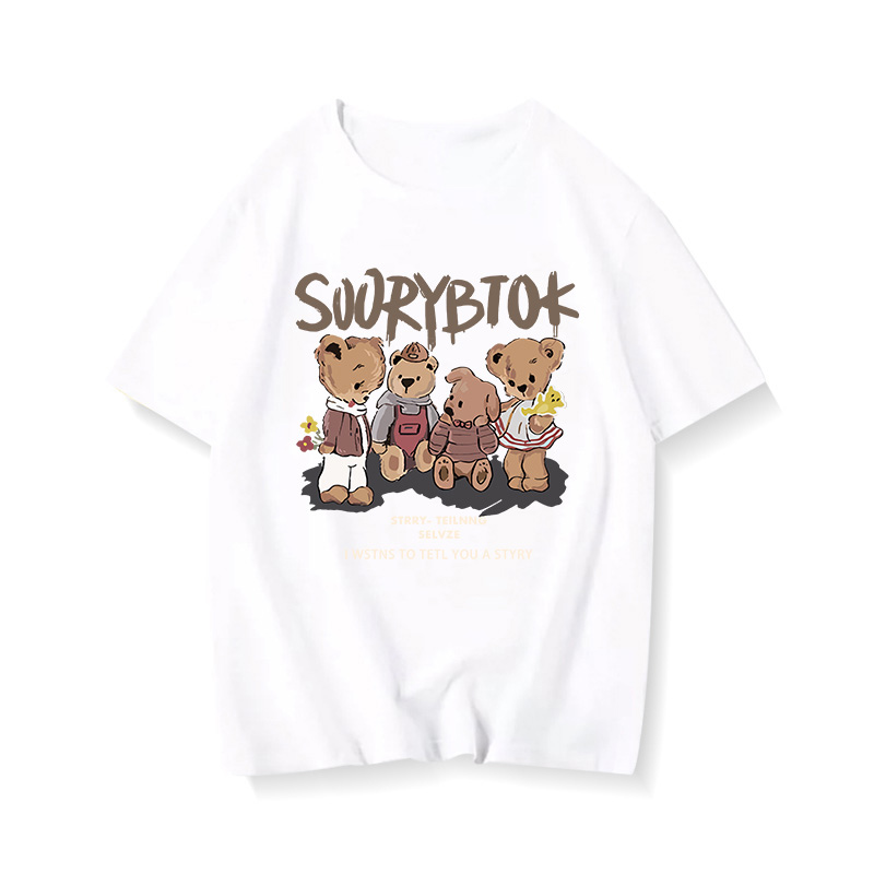 American Retro Cotton Short-Sleeve T-Shirt for Men and Women, Plus Size Loose Summer Couple Outfit, Trendy 90s Style Top American Retro Cotton Short-Sleeve T-Shirt for Men and Women, Plus Size Loose Summer Couple Outfit, Trendy 90s Style Top