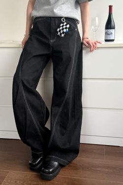 American Retro Design Curved Blade Jeans for Men and Women - Stylish Versatile Straight Loose Long Pants