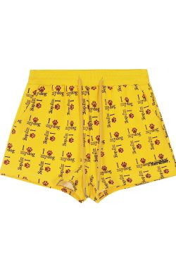 American Retro Dog Paw Print Low-Waist Three-Point Shorts for Summer – Unisex Loose Fit Casual Elastic Waist Pants