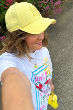 American Retro Food Painting Print Oversized Short-Sleeve T-Shirt for Women - Casual Spicy Girl Style in Pure Cotton