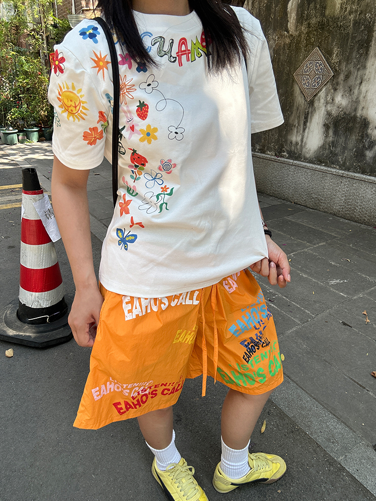 American Retro Fun Printed Letter Short-Sleeve T-Shirt - Unisex Casual Summer Loose Fit Top American Retro Fun Printed Letter Short-Sleeve T-Shirt - Unisex Casual Summer Loose Fit Top