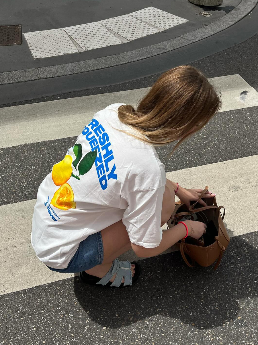 American Retro Lemon Print Oversized Cotton Short Sleeve T-Shirt for Women - Trendy Y2K Style Top American Retro Lemon Print Oversized Cotton Short Sleeve T-Shirt for Women - Trendy Y2K Style Top