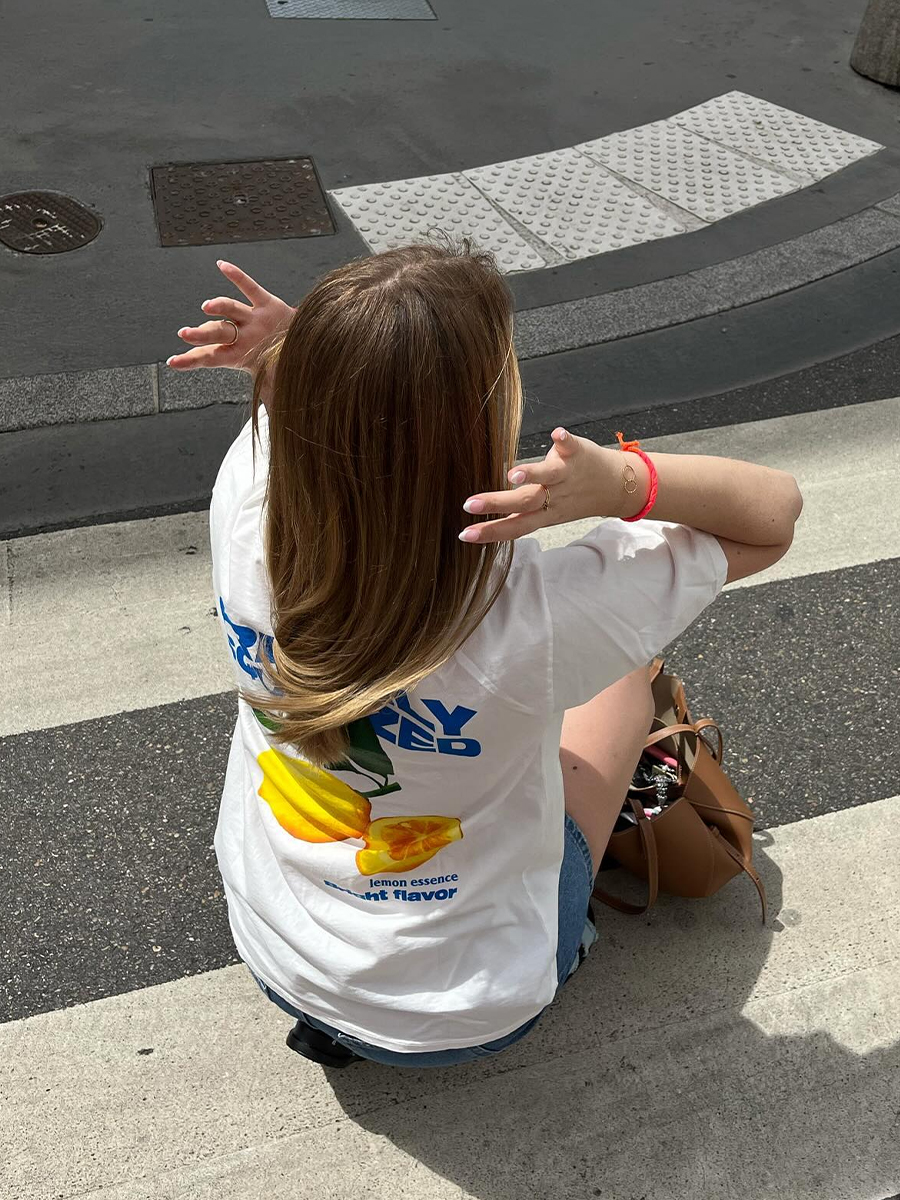 American Retro Lemon Print Oversized Cotton Short Sleeve T-Shirt for Women - Trendy Y2K Style Top American Retro Lemon Print Oversized Cotton Short Sleeve T-Shirt for Women - Trendy Y2K Style Top