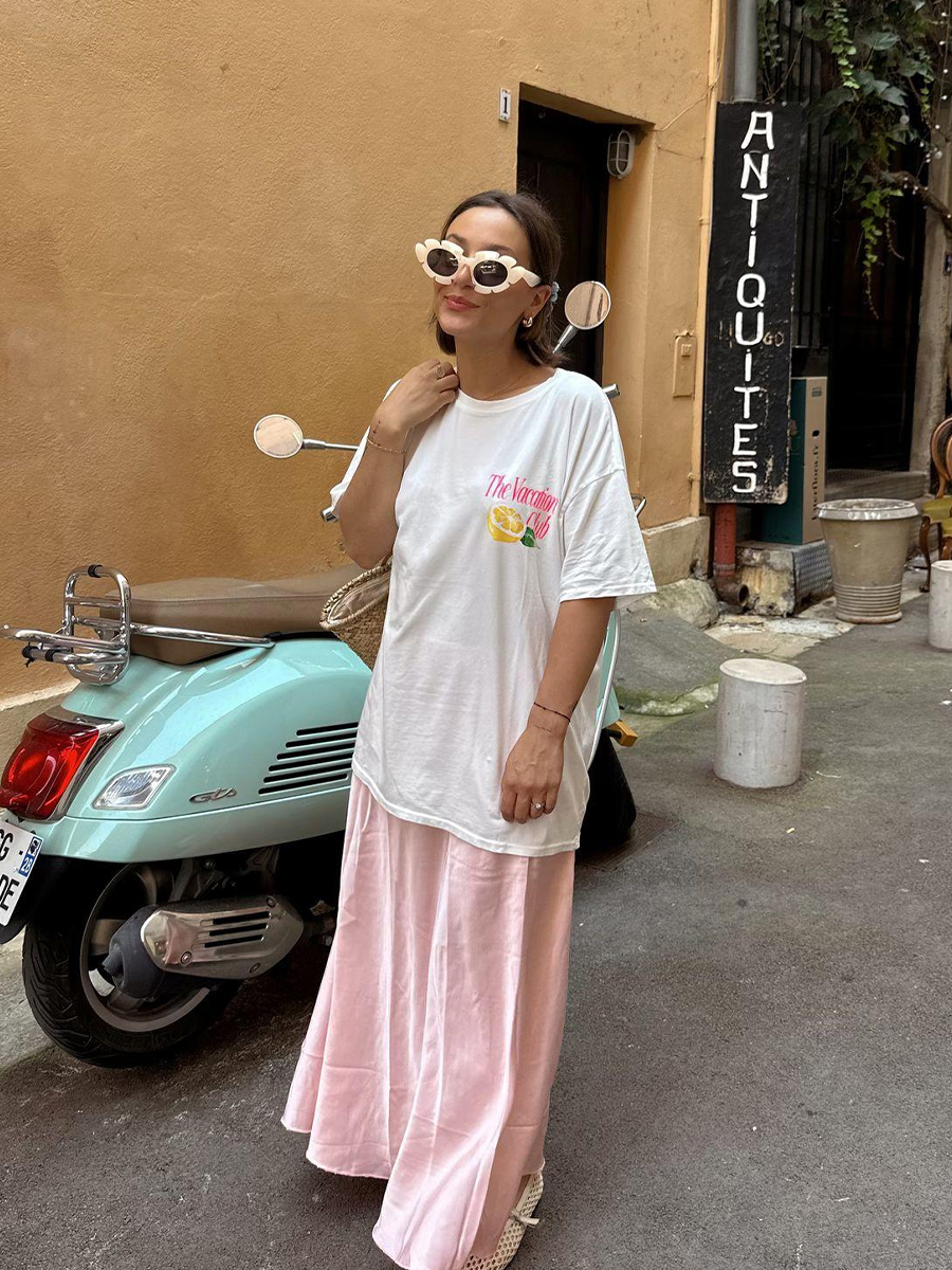 American Retro Lemon Print White Cotton Oversized T-Shirt - Trendy Summer Short Sleeve for Women, Y2K European Style American Retro Lemon Print White Cotton Oversized T-Shirt - Trendy Summer Short Sleeve for Women, Y2K European Style