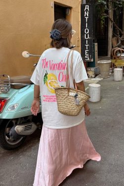 American Retro Lemon Print White Cotton Oversized T-Shirt - Trendy Summer Short Sleeve for Women, Y2K European Style