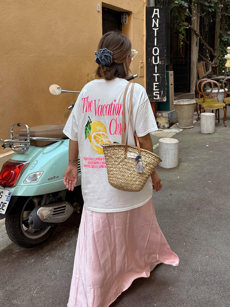 American Retro Lemon Print White Cotton Oversized T-Shirt - Trendy Summer Short Sleeve for Women, Y2K European Style American Retro Lemon Print White Cotton Oversized T-Shirt - Trendy Summer Short Sleeve for Women, Y2K European Style