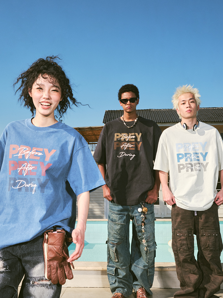 American Retro Letter Print Heavyweight Loose Short Sleeve T-Shirt for Men and Women - Trendy Summer Style 2025 American Retro Letter Print Heavyweight Loose Short Sleeve T-Shirt for Men and Women - Trendy Summer Style 2025