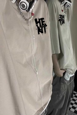 American Retro Letter Print Pure Cotton Short-Sleeve T-Shirt for Men and Women, Plus Size Loose Street Hip-Hop Couple Style