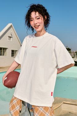 American Retro Letter Print Short Sleeve T-Shirt - Unisex Heavyweight Loose Fit - 2025 Summer Fashion, Y2K Style