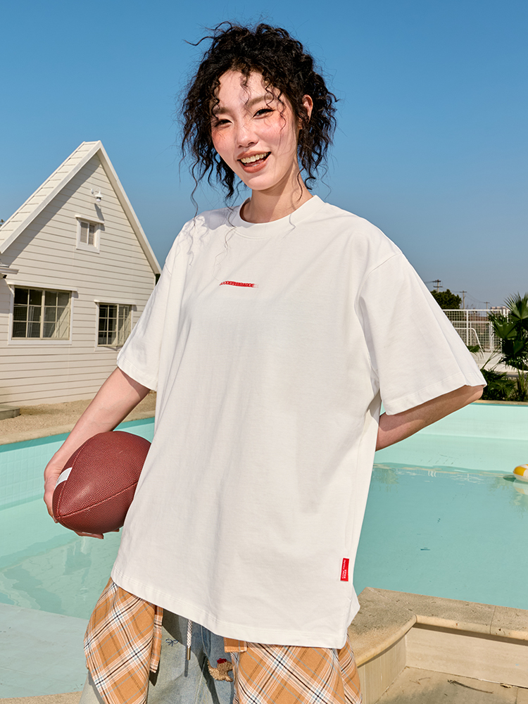 American Retro Letter Print Short Sleeve T-Shirt - Unisex Heavyweight Loose Fit - 2025 Summer Fashion, Y2K Style American Retro Letter Print Short Sleeve T-Shirt - Unisex Heavyweight Loose Fit - 2025 Summer Fashion, Y2K Style