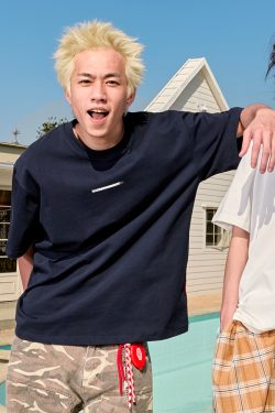 American Retro Letter Print Short Sleeve T-Shirt - Unisex Heavyweight Loose Fit - 2025 Summer Fashion, Y2K Style