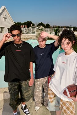 American Retro Letter Print Short Sleeve T-Shirt - Unisex Heavyweight Loose Fit - 2025 Summer Fashion, Y2K Style