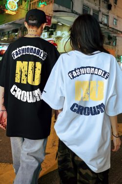 American Retro Letter Short-Sleeve T-Shirt for Men and Women - Casual Sports Tee, Trendy Summer Style 2025