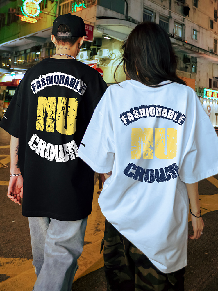 American Retro Letter Short-Sleeve T-Shirt for Men and Women - Casual Sports Tee, Trendy Summer Style 2025 American Retro Letter Short-Sleeve T-Shirt for Men and Women - Casual Sports Tee, Trendy Summer Style 2025