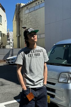 American Retro Letter Slogan Short Sleeve T-Shirt for Couples - Versatile Round Neck Trendy Loose Fit Unisex Top