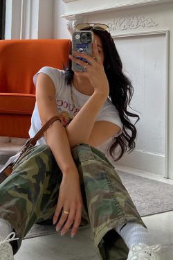 American Retro Little Angel Shoulder Short Sleeve T-Shirt for Women - Summer Crop Top, Slim Fit, Y2K Style