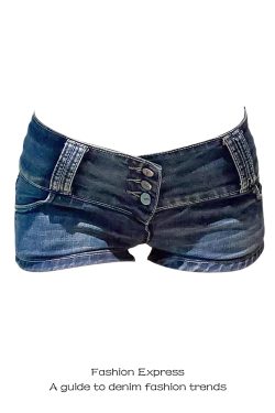 American Retro Low-Waist Button-Up Denim Ultra-Short Shorts for Women - 2025 Autumn Winter Slim-Fit Bodycon Hot Pants