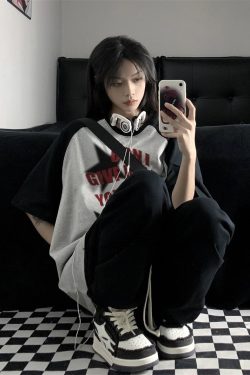 American Retro Patchwork Raglan Short Sleeve T-Shirt for Men and Women, Plus Size, Loose Fit, Trendy Hong Kong Style Couple Top