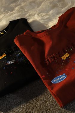 American Retro Splatter Letter Pure Cotton Short Sleeve T-Shirt for Men and Women, Plus Size, Loose Fit, Unisex Casual Wear