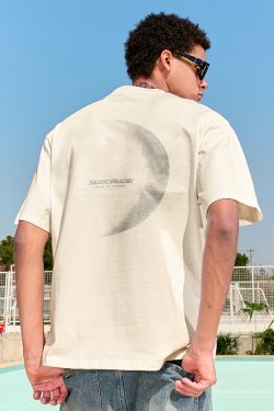 American Retro Streetwear Printed Heavy Loose Half-Sleeve T-Shirt for Men and Women - Trendy Summer 2025 Style