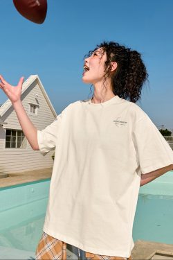 American Retro Streetwear Printed Heavy Loose Half-Sleeve T-Shirt for Men and Women - Trendy Summer 2025 Style